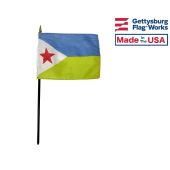Djibouti Stick Flag - 4x6"