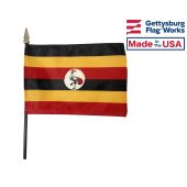 Uganda Stick Flag - 4x6"