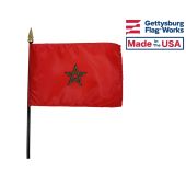 Morocco Stick Flag - 4x6"