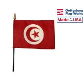 Tunisia Stick Flag - 4x6"