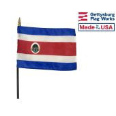 Costa Rica Stick Flag (with Seal)