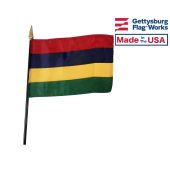 Mauritius Stick Flag - 4x6"
