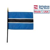 Botswana Stick Flag - 4x6"