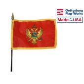 Montenegro Stick Flag - 4x6"