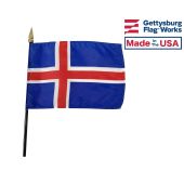 Iceland Stick Flag - 4x6"