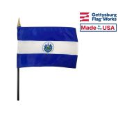 El Salvador Stick Flag - 4x6"