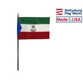 Equatorial Guinea Stick Flag - 4x6"