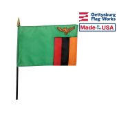 Zambia Stick Flag - 4x6"