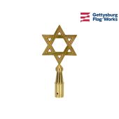 Star of David Gold Finial Indoor Flag Topper