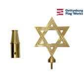 Star of David Gold Finial Indoor Flag Topper