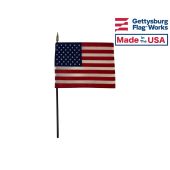 4x6" American Stick Flag E-Gloss - Desktop Flag