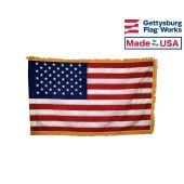 US AMERICAN INDOOR FLAG WITH FRINGE