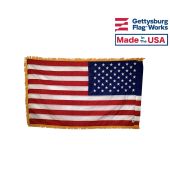 US AMERICAN INDOOR FLAG WITH FRINGE