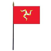 Isle of Man Stick Flag - 4x6"