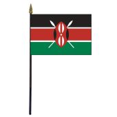 Kenya Stick Flag - 4x6"