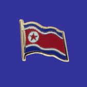 North Korea Lapel Pin (Single Waving Flag)