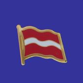Latvia Lapel Pin (Single Waving Flag)
