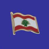 Lebanon Lapel Pin (Single Waving Flag)