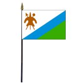 Lesotho Stick Flag (Historical 1987-2006) - 4x6"