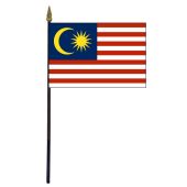 Malaysia Stick Flag - 4x6"