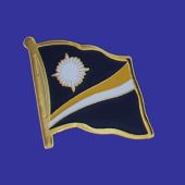 Marshall Islands Lapel Pin (Single Waving Flag)