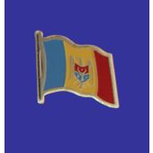 Moldova Lapel Pin (Single Waving Flag)