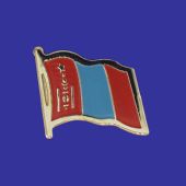 Mongolia Lapel Pin (Single Waving Flag)