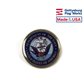 Navy Lapel Pin (Round Emblem Design)