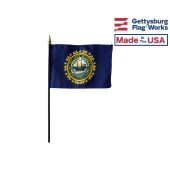 New Hampshire State Stick Flag - 4x6"