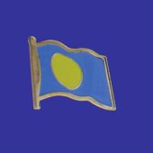 Palau Lapel Pin (Single Waving Flag)