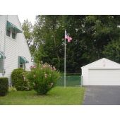 Residential aluminum in-ground flag pole 
