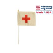 Red Cross Stick Flag