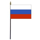 Russian Federation Stick Flag - 4x6"