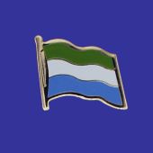Sierra Leone Lapel Pin (Single Waving Flag)