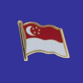 Singapore Lapel Pin (Single Waving Flag)