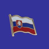 Slovakia Lapel Pin (Single Waving Flag)