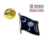 South Carolina State Flag Lapel Pin (Single Waving Flag)
