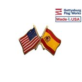 Spain Lapel Pin (with US Flag)