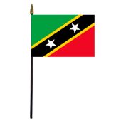 St. Kitts-Nevis Stick Flag - 4x6"