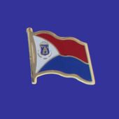 St Maarten Lapel Pin (Single Waving Flag)