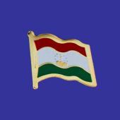Tajikistan Lapel Pin (Single Waving Flag)
