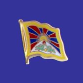 Tibet Lapel Pin (Single Waving Flag)