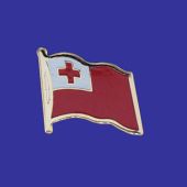 Tonga Lapel Pin (Single Waving Flag)