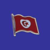 Tunisia Lapel Pin (Single Waving Flag)