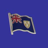 Turks & Caicos Lapel Pin (Single Waving Flag)