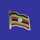 Uganda Lapel Pin (Single Waving Flag)