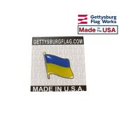 Ukraine Lapel Pin (Single Waving Flag)