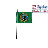 Washington State Stick Flag - 4x6"