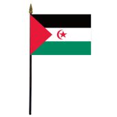 Western Sahara Stick Flag - 4x6"