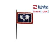 Wyoming State Stick Flag - 4x6"